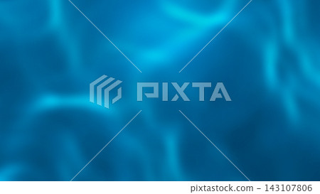 Abstract blue water background with caustics light patterns shimmering underwater, perfect for summer, ocean, swimming pool, and nature design concepts. Blue background 143107806