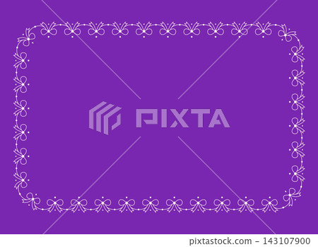 Lace Bow Border Frame Ribbon Garland Rectangle Rounded Corner Coquette Decorative Trim Edge Vector Illustration Lace Bow Border Frame Ribbon Garland Rectangle Rounded Corner Coquette Decorative Trim Edge Vector Illustration 143107900