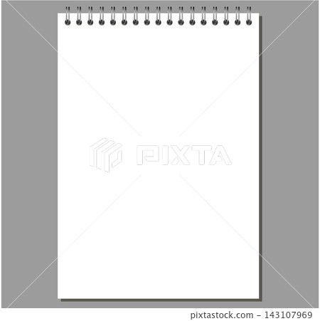 Unlined Spiral Notebook Page Portrait Topbound Format White Blank Paper Silver Coil Printable Stationery Vector Artwork Unlined Spiral Notebook Page Portrait Topbound Format White Blank Paper Silver Coil Printable Stationery Vector Artwork 143107969