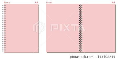 Spiral Notebook Page Set Pink A4 Portrait Landscape Side Center Coil Bound Blank Editable Stationery Dual Vector Spiral Notebook Page Set Pink A4 Portrait Landscape Side Center Coil Bound Blank Editable Stationery Dual Vector 143108245