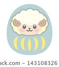 淡藍色綿羊達摩 143108326