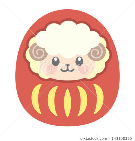 淡紅色綿羊達摩 淡紅色綿羊達摩 143108330