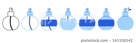 Perfume Atomizer Round Bottle Icon Set Pump Mist Droplet Label Liquid Cosmetic Fragrance Vector Symbol Pack Art Perfume Atomizer Round Bottle Icon Set Pump Mist Droplet Label Liquid Cosmetic Fragrance Vector Symbol Pack Art 143108342