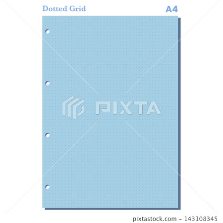 Loose Leaf Paper Sheet A4 blue dotted Punched Binder Holes Printable Stationery Vector Page Layout Template Collection Loose Leaf Paper Sheet A4 blue dotted Punched Binder Holes Printable Stationery Vector Page Layout Template Collection 143108345