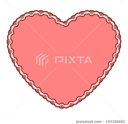 Lattice Flower Lace Border Frame Victorian Floral Crochet Trim Coral Heart Maroon Scallop Edge Ornament Vector Lattice Flower Lace Border Frame Victorian Floral Crochet Trim Coral Heart Maroon Scallop Edge Ornament Vector 143108482