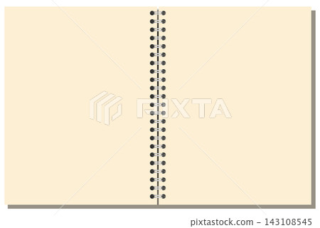 Unlined Spiral Notebook Page Wide Centerbound Spread Cream Blank Paper Silver Coil Printable Stationery Vector Artwork Unlined Spiral Notebook Page Wide Centerbound Spread Cream Blank Paper Silver Coil Printable Stationery Vector Artwork 143108545