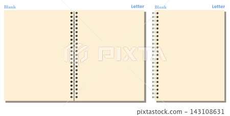 Unlined Spiral Notebook Page Paired Landscape Sheets Cream Blank Paper Silver Coil Printable Stationery Vector Artwork Unlined Spiral Notebook Page Paired Landscape Sheets Cream Blank Paper Silver Coil Printable Stationery Vector Artwork 143108631