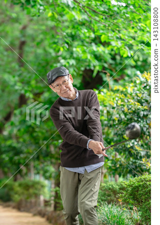 Senior Man Hobby Golf Senior Man Hobby Golf 143108800