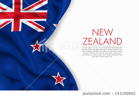New Zealand waving national flag, ideal for patriotic design themes and national holidays. Vector illustration. New Zealand waving national flag, ideal for patriotic design themes and national holidays. Vector illustration. 143109002