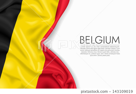 Belgian waving national flag, ideal for patriotic design themes and national holidays. Vector illustration. Belgian waving national flag, ideal for patriotic design themes and national holidays. Vector illustration. 143109019