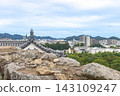 View of the city from the keep of Himeji Castle 143109247