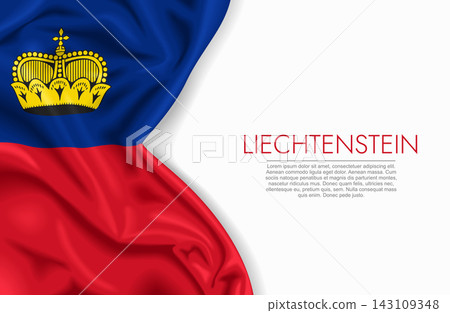 Liechtenstein waving national flag, ideal for patriotic design themes and national holidays. Vector illustration. Liechtenstein waving national flag, ideal for patriotic design themes and national holidays. Vector illustration. 143109348