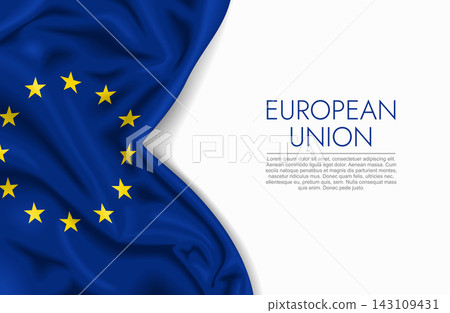 European Union waving national flag, ideal for patriotic design themes and national holidays. Vector illustration. European Union waving national flag, ideal for patriotic design themes and national holidays. Vector illustration. 143109431