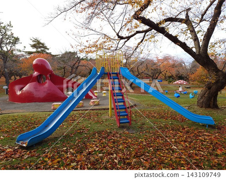 秋季公園,滑梯 秋季公園,滑梯 143109749
