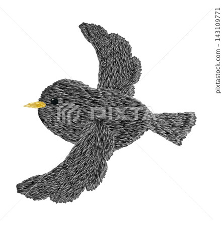 【黑鳥】手工刺繡插畫材料 【黑鳥】手工刺繡插畫材料 143109771