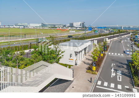 從羽田創新城(東京都大田區)眺望羽田機場週邊地區 從羽田創新城(東京都大田區)眺望羽田機場週邊地區 143109991