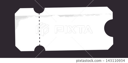Ticket With Perforation Tear Off Coupon Style Ticket With Perforation Tear Off Coupon Style 143110934