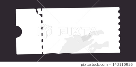 Ticket Stub With Perforation Template Silhouette Ticket Stub With Perforation Template Silhouette 143110936