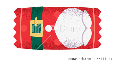 Candy Wrapper Santa Belt Packaging Cartoon Candy Wrapper Santa Belt Packaging Cartoon 143111074