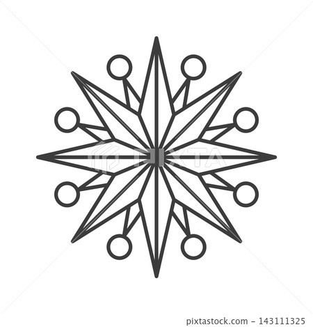 Star Snowflake Ornament Mandala Line Art Star Snowflake Ornament Mandala Line Art 143111325