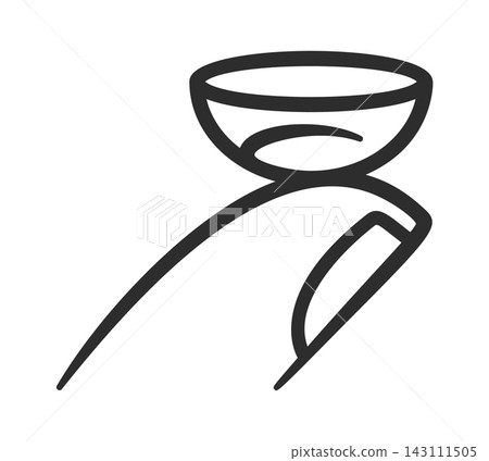 Finger Holding Contact Lens Line Art Finger Holding Contact Lens Line Art 143111505