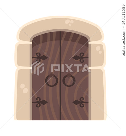 Door Castle Entrance With Stone Arch Cartoon Door Castle Entrance With Stone Arch Cartoon 143111589