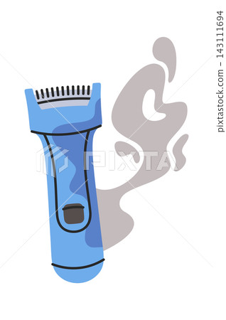 Trimmer Smoking Malfunction Cartoon Style Trimmer Smoking Malfunction Cartoon Style 143111694