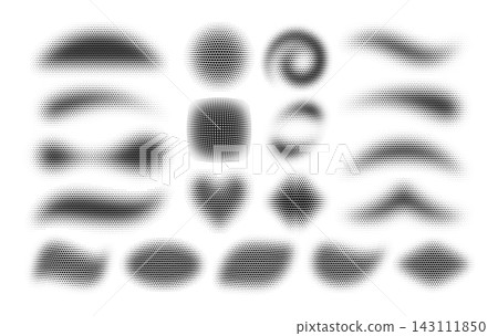 Halftone Shape Set Abstract Gradients Halftone Shape Set Abstract Gradients 143111850