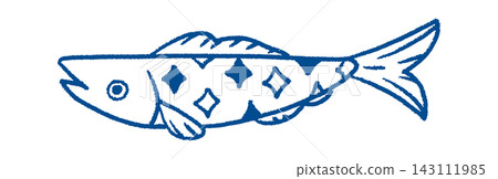 Sardine With Geometric Pattern Hand Drawn Sardine With Geometric Pattern Hand Drawn 143111985