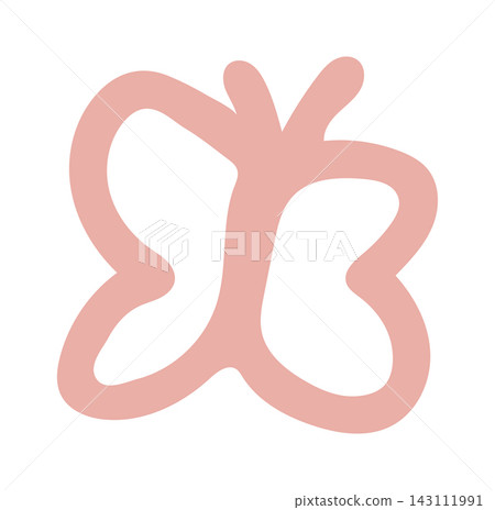 Butterfly Loop Outline Symbol Line Art Butterfly Loop Outline Symbol Line Art 143111991