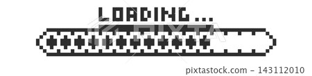 Loading Bar Progress Retro Pixel Style Loading Bar Progress Retro Pixel Style 143112010