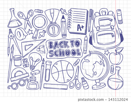 Back To School Doodle Border Hand Drawn Back To School Doodle Border Hand Drawn 143112024