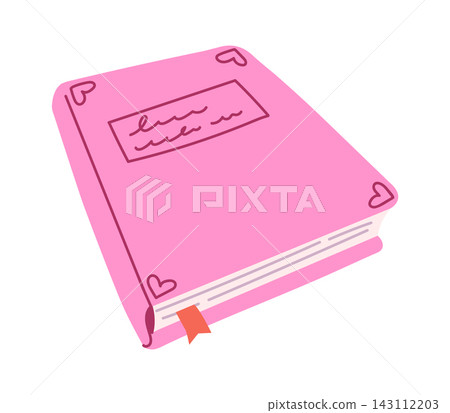 Diary Notebook With Bookmark Cartoon Style Diary Notebook With Bookmark Cartoon Style 143112203