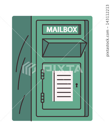 Mailbox With Letter Slot Line Art Mailbox With Letter Slot Line Art 143112213