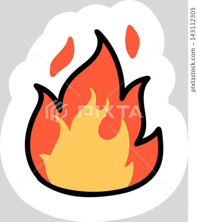 Flame Emoji Sticker Burning Spark Cartoon 143112305