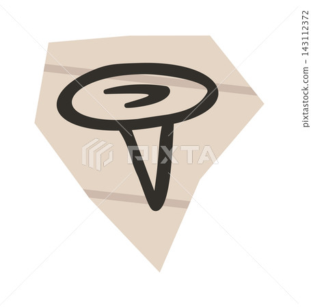 Pushpin Scribble On Paper Sticker Doodle Pushpin Scribble On Paper Sticker Doodle 143112372