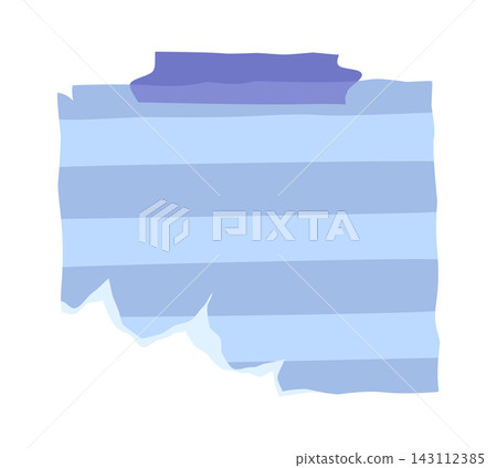 Sticky Note Torn Edge Striped Paper Sticky Note Torn Edge Striped Paper 143112385