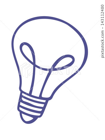 Lightbulb Idea Outline Line Art Lightbulb Idea Outline Line Art 143112480