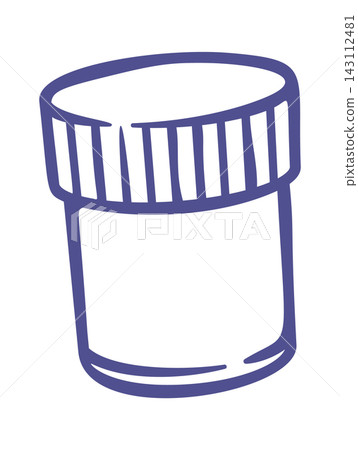 Glue Jar With Ribbed Lid Line Art Glue Jar With Ribbed Lid Line Art 143112481