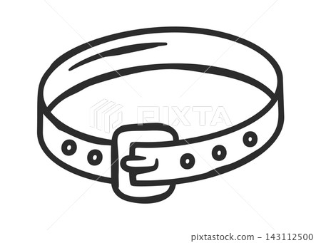 Collar With Buckle Pet Accessory Line Art Collar With Buckle Pet Accessory Line Art 143112500