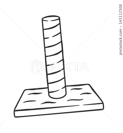 Scratching Post Pet Accessory Line Art Scratching Post Pet Accessory Line Art 143112508