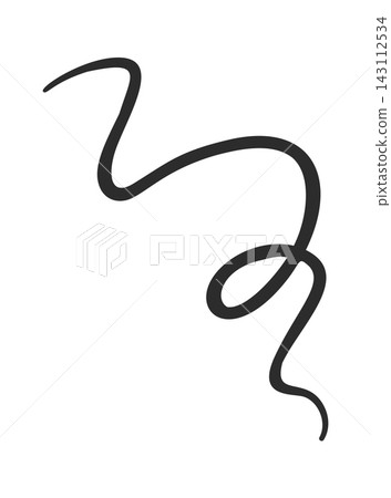 Curly Wave Line Doodle Stroke Illustration Curly Wave Line Doodle Stroke Illustration 143112534
