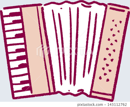 Accordion Bellows Expanded Hand Drawn Sketch 143112762