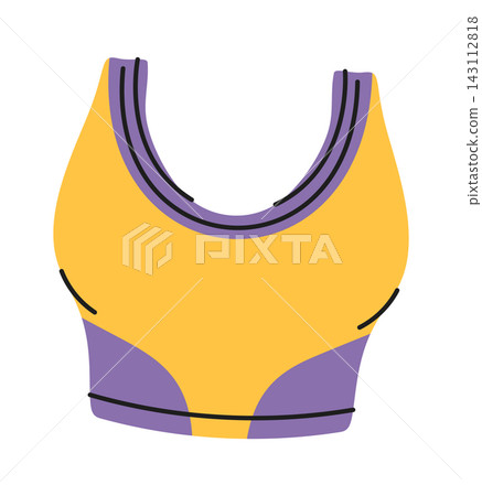 Sports Bra Apparel Front View Cartoon Sports Bra Apparel Front View Cartoon 143112818