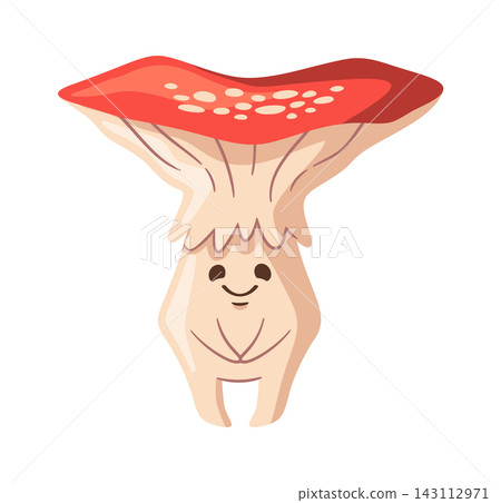 Mushroom Character Smiling Fantasy Cartoon Mushroom Character Smiling Fantasy Cartoon 143112971