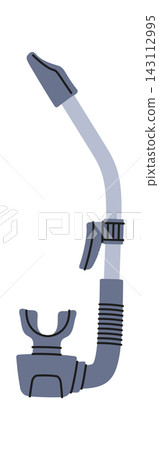 Snorkel Tube Side View Cartoon Style Snorkel Tube Side View Cartoon Style 143112995