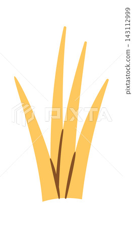 Grass Tuft Autumn Foliage Cartoon Style Grass Tuft Autumn Foliage Cartoon Style 143112999