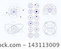 Collection of orbital path diagrams with geometric structures and scientific layouts. Collection of orbital path diagrams with geometric structures and scientific layouts. 143113009