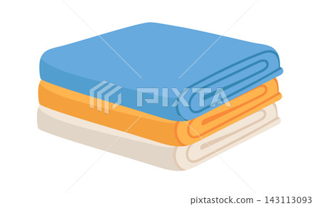 Towel Stack Folded Laundry Cartoon Towel Stack Folded Laundry Cartoon 143113093
