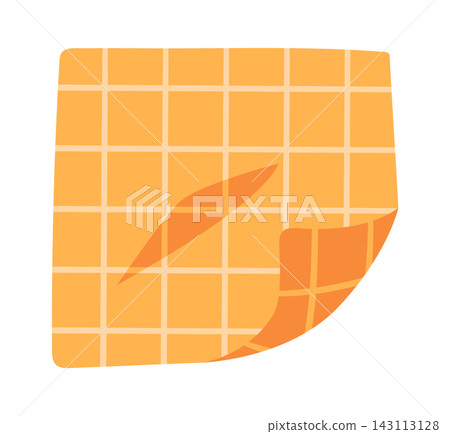 Towel Folded Corner Plaid Pattern Cartoon Towel Folded Corner Plaid Pattern Cartoon 143113128